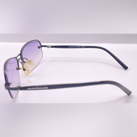Vintage Maurice Malone Black Pilot Sunglasses Frames Only - Picture 5 of 8